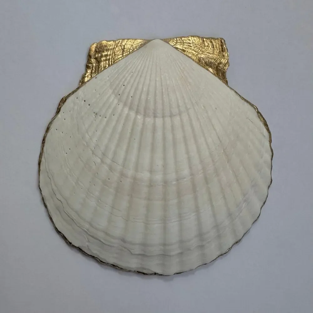 Blue Toile Botanical Shell Trinket Dish
